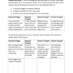 Lesson 1Stopping Negative Thinking Worksheet Db Excel