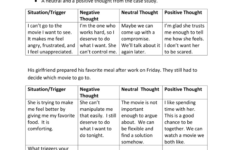 Lesson 1Stopping Negative Thinking Worksheet Db excel