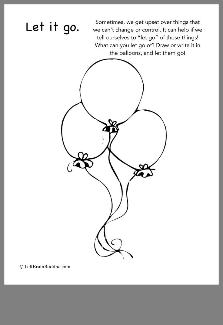 Let It Go Activity And Coloring Page Therapy Worksheets Art Therapy 