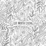 Life Worth Living DBT Coloring Page Etsy In 2021 Coloring Pages