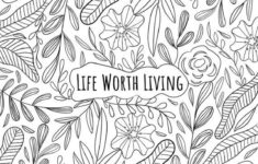 Life Worth Living DBT Coloring Page Etsy In 2021 Coloring Pages