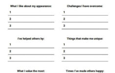 My Strengths And Qualities Worksheet Therapist Aid Self Esteem