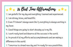 Night Time Affirmations For Before Bed Love These Positivity