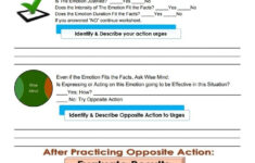 OPPOSITE ACTION WORKSHEET Dialectical Behavior Therapy Dbt