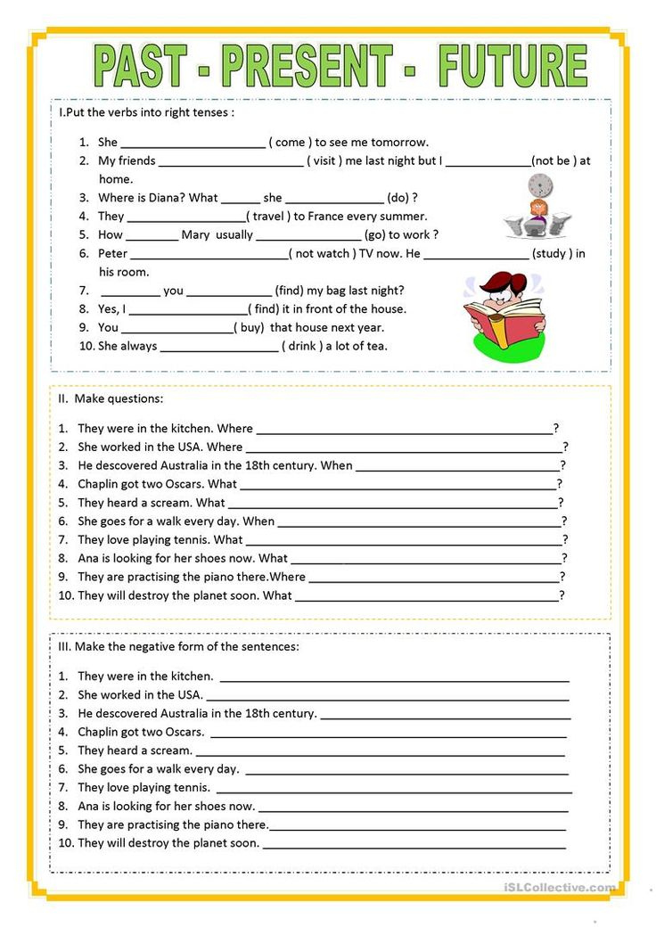 Past Present Future Worksheet Free ESL Printable Worksheets Made By 