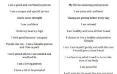 Positive Self Statements Worksheet In 2020 Positive Self Talk