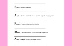 Printable DEARMAN Worksheet Pdf Mental Health Worksheets