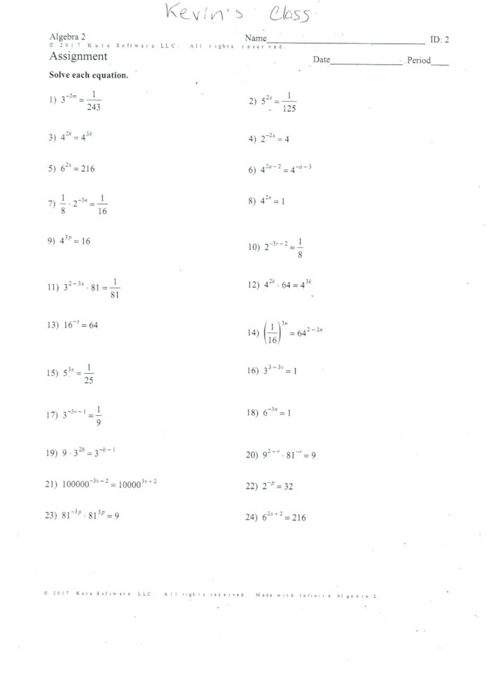 Quadratic Equation Worksheet Db excel