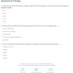 Quiz Worksheet Borderline Personality Disorder Symptoms Therapy
