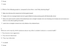 Quiz Worksheet Effects Of Student Substance Abuse Db excel