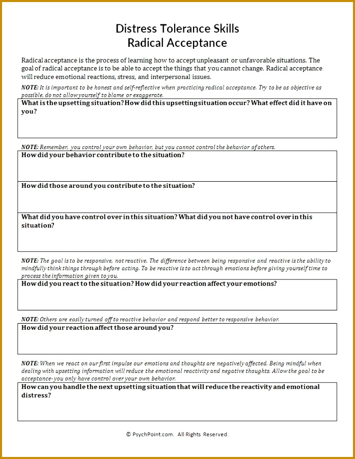 Radical Acceptance Dbt Worksheet Livinghealthybulletin Worksheet 