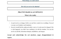 Radical Acceptance DBT Worksheet Mental Health Worksheets