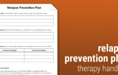 Relapse Prevention Plan Version 2 Worksheet Therapist Aid