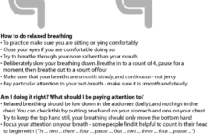 Relaxed Breathing CBT Worksheet Psychology Tools