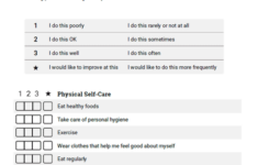 Self Care Assessment Worksheet Therapist Aid
