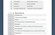 Self Care Assessment Worksheet Therapist Aid Self Care Worksheets