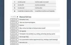 Self Care Assessment Worksheet Therapist Aid Self Care Worksheets