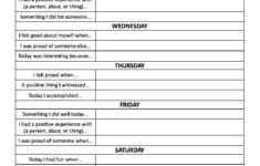 Self Esteem Journal Template Changing Thought Patterns Self Esteem