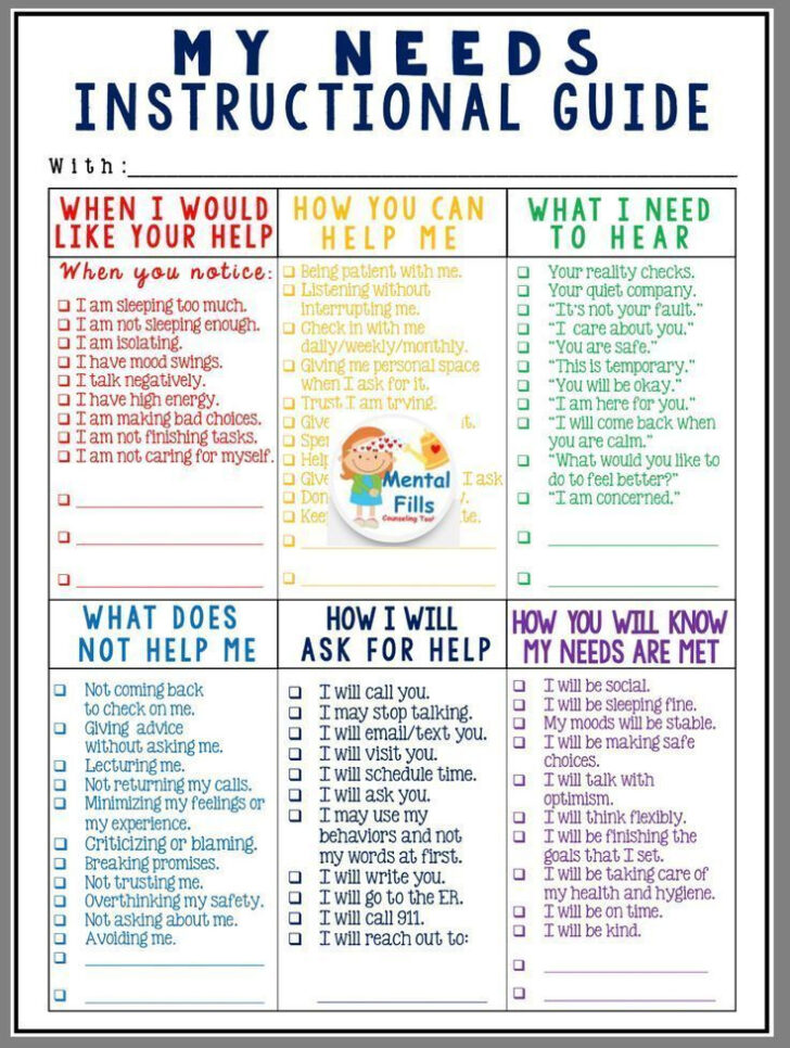 Boundaries Group Therapy Printable Worksheets