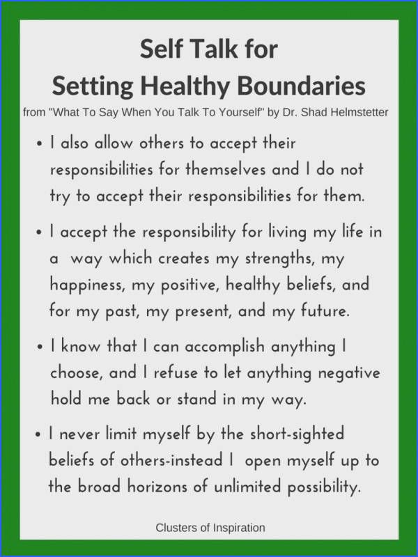 Self Talk Healthy Boundaries No Guilt Setting Boundaries Without Guilt 