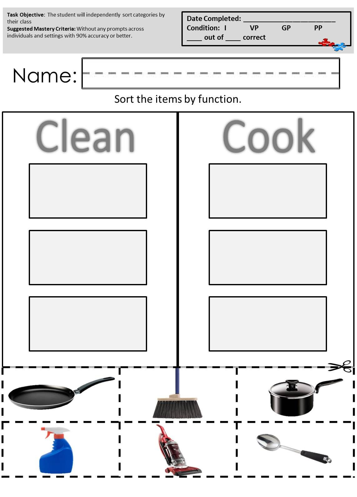 Sort The Item By Function Find These And Other Great Free Printables 
