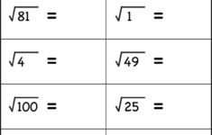 Square Root 1 Worksheet FREE Printable Worksheets Worksheetfun
