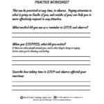 STOP OBSERVE SKILLS DBT Worksheet For Dbt Therapy Worksheets Therapy