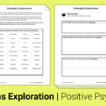 Strengths Exploration Worksheet Therapist Aid