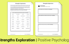 Strengths Exploration Worksheet Therapist Aid