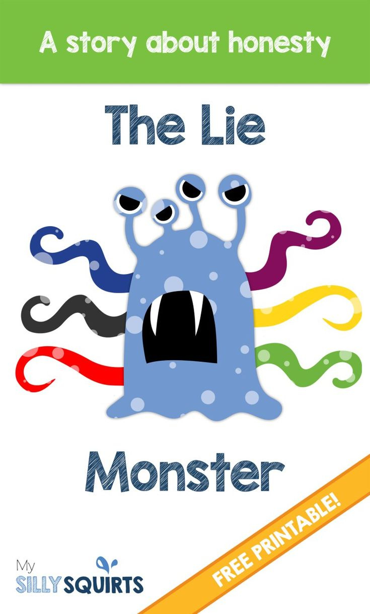 The Lie Monster A FREE Printable Story About Honesty My Silly 