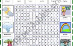 THE WEATHER WORDSEARCH Worksheet Vocabulary Worksheets Learn