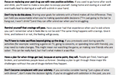 Tips For Avoiding Relapse Worksheet Therapist Aid