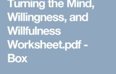 Turning The Mind Willingness And Willfulness Worksheet pdf Box