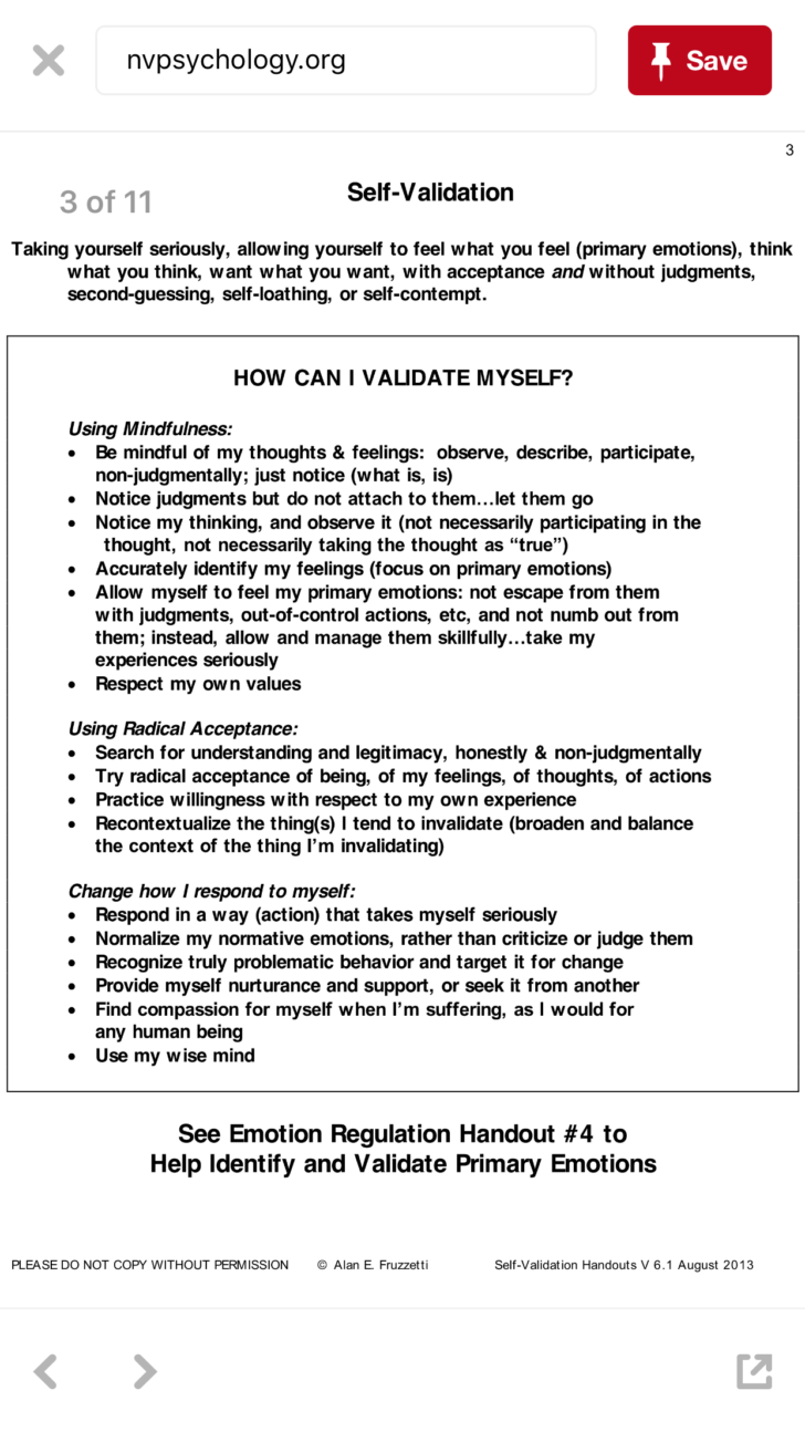 Validation Handout In 2021 Dialectical Behavior Therapy Clinical DBT