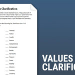 Values Clarification Worksheet Therapist Aid