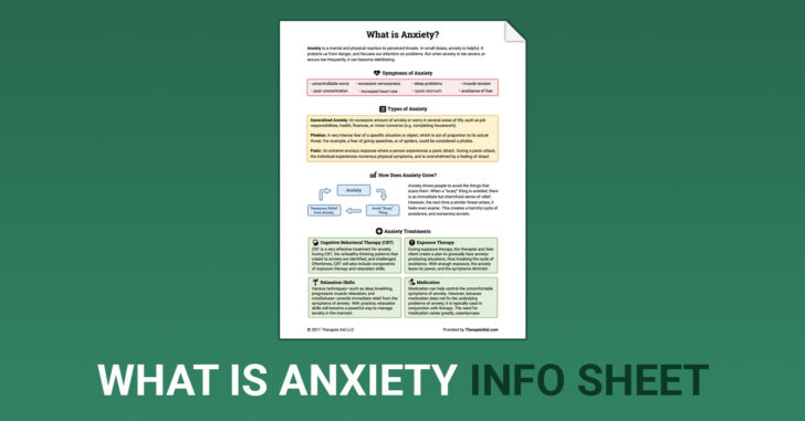 Therapist Aid Worksheets Anxiety Cycle