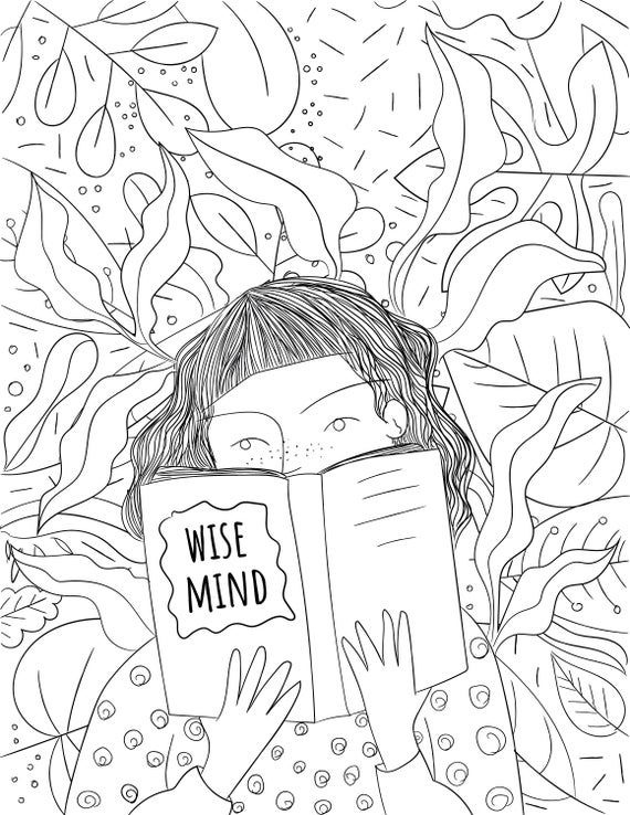 Wise Mind Coloring Sheet DBT Etsy In 2021 Wise Mind Coloring Pages 