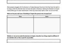 Worksheet forgiveness 3 Therapy Worksheets Counseling Worksheets