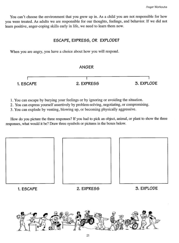 Anger Management Skills Worksheet Adult