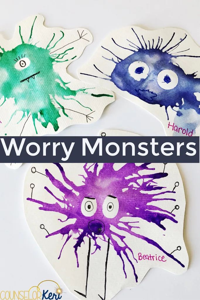 Worry Group Activity Deep Breathing To Make Worry Monsters Art 